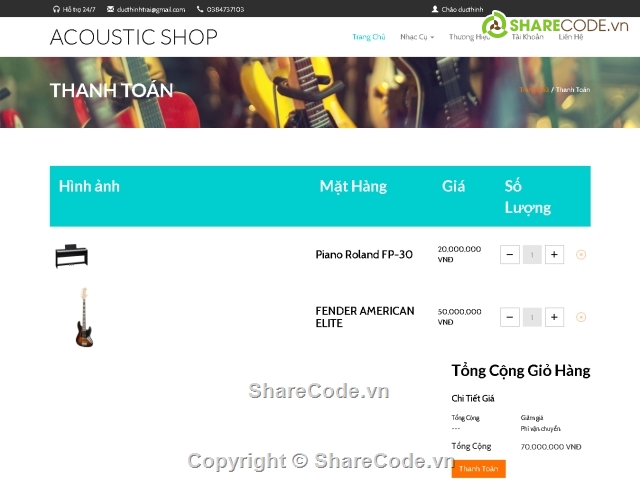 Java,Spring MVC,Music Store,website bán hàng,website bán nhạc cụ Java